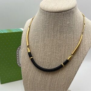 Stella & Dot Marcell Collar Black and Gold Necklace